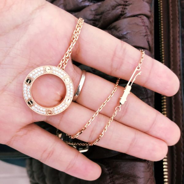 replica Cartier Love necklace full diamonds