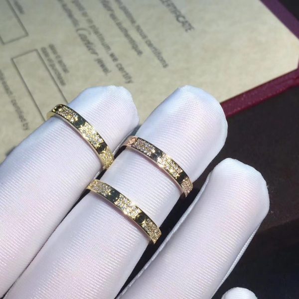 Replica Cartier love ring SM with full diamonds
