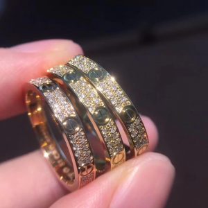 Replica Cartier love ring SM with full diamonds