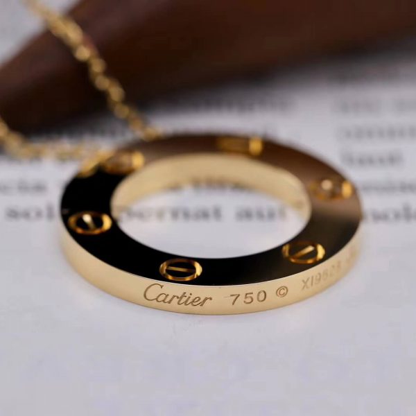 Fake Cartier Love Necklace Solid Gold