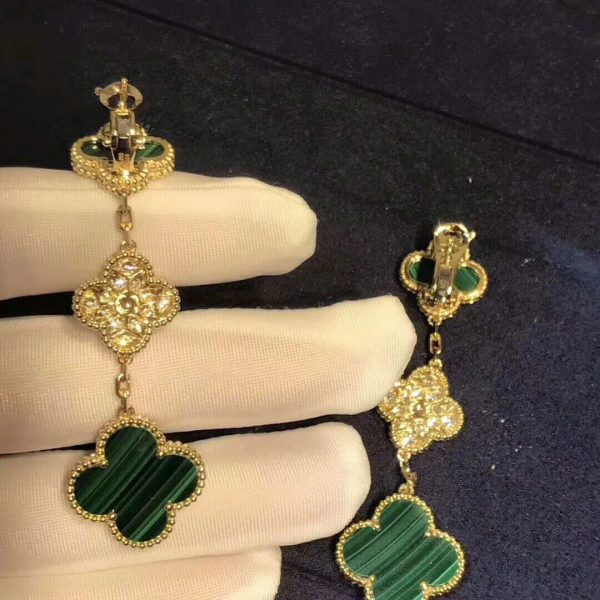 replica van cleef Magic Alhambra earrings, 3 motifs