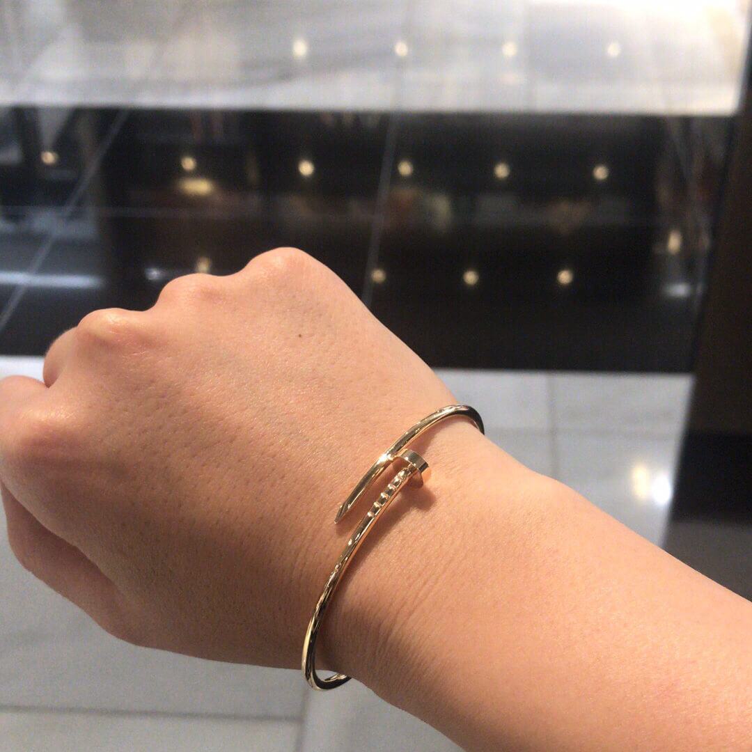 16cm white gold cartier juste un clou bracelet