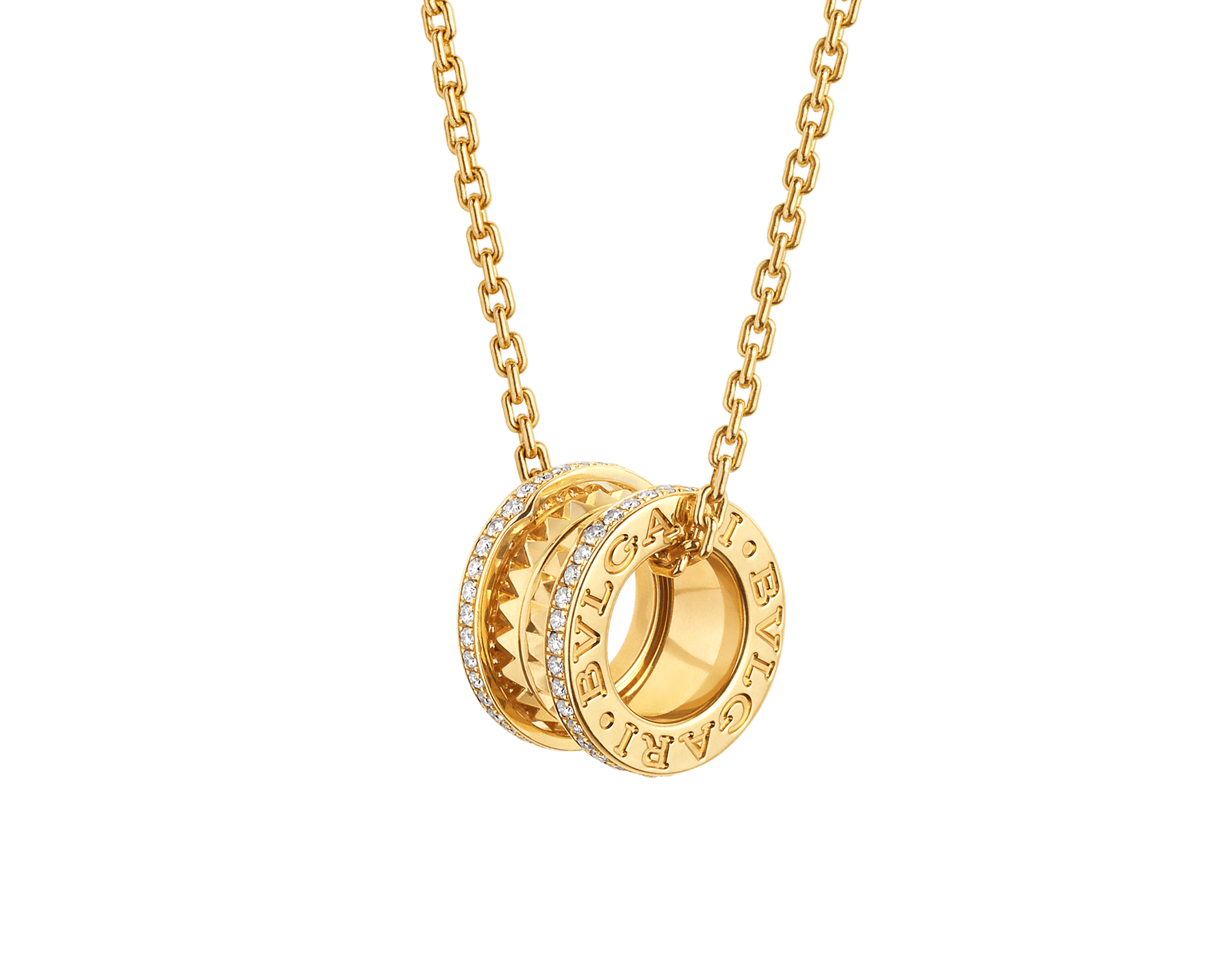 replica B.zero1 Rock necklace with 18 kt yellow gold pendant