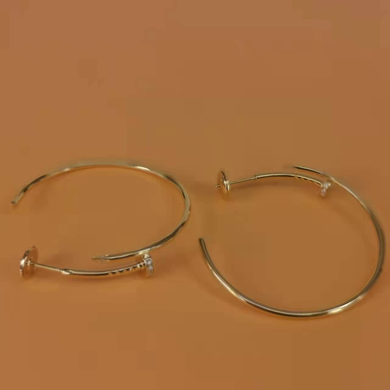 Fake Cartier Nail Earrings JUSTE UN CLOU EARRINGS Diamonds Hoop